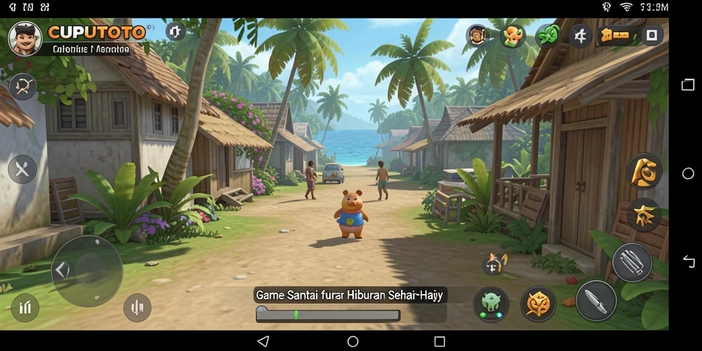Tangkapan layar utama dari CUPUTOTO menunjukkan gameplay yang seru dan menarik.