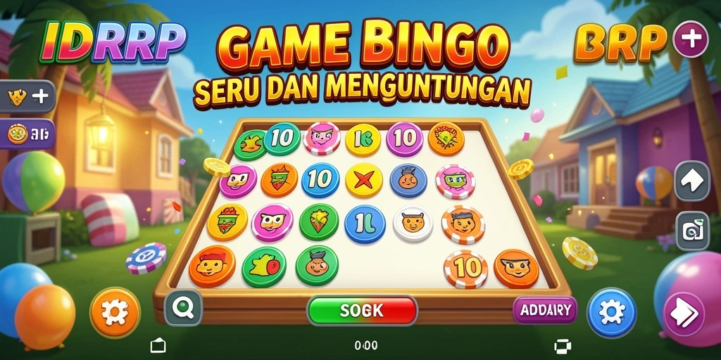 Tampilan gameplay Bingo yang seru di IDRRP