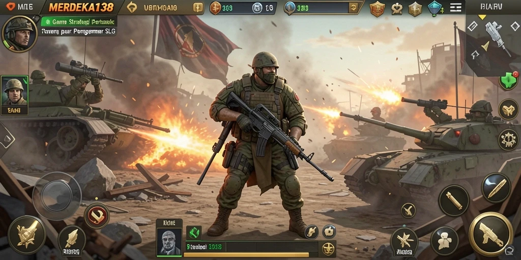 Screenshot gameplay MERDEKA138 menampilkan aksi strategi yang mendebarkan.