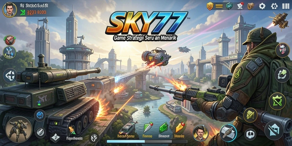 Tampilan gameplay SLG yang mendebarkan di SKY77.