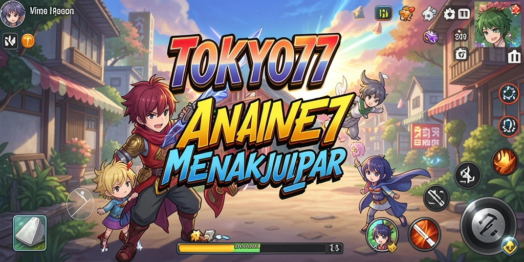 Tampilan gameplay TOKYO77 yang penuh warna dan dinamis.