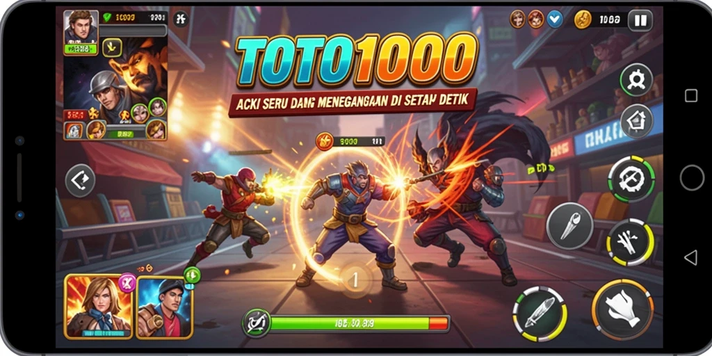 Tampilan seru dalam gameplay TOTO1000 yang menegangkan.